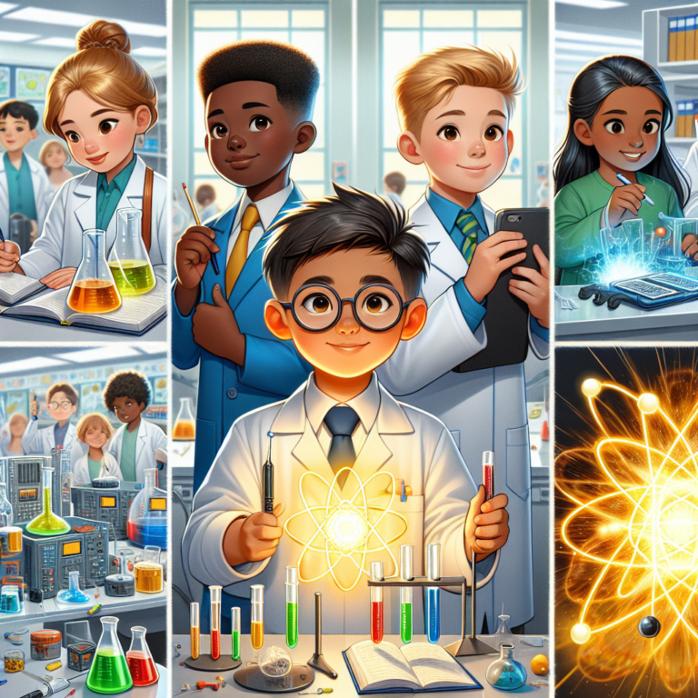 "A captivating photo series for children showcasing the wonders of science and the revolutionary atomic energy battery!"