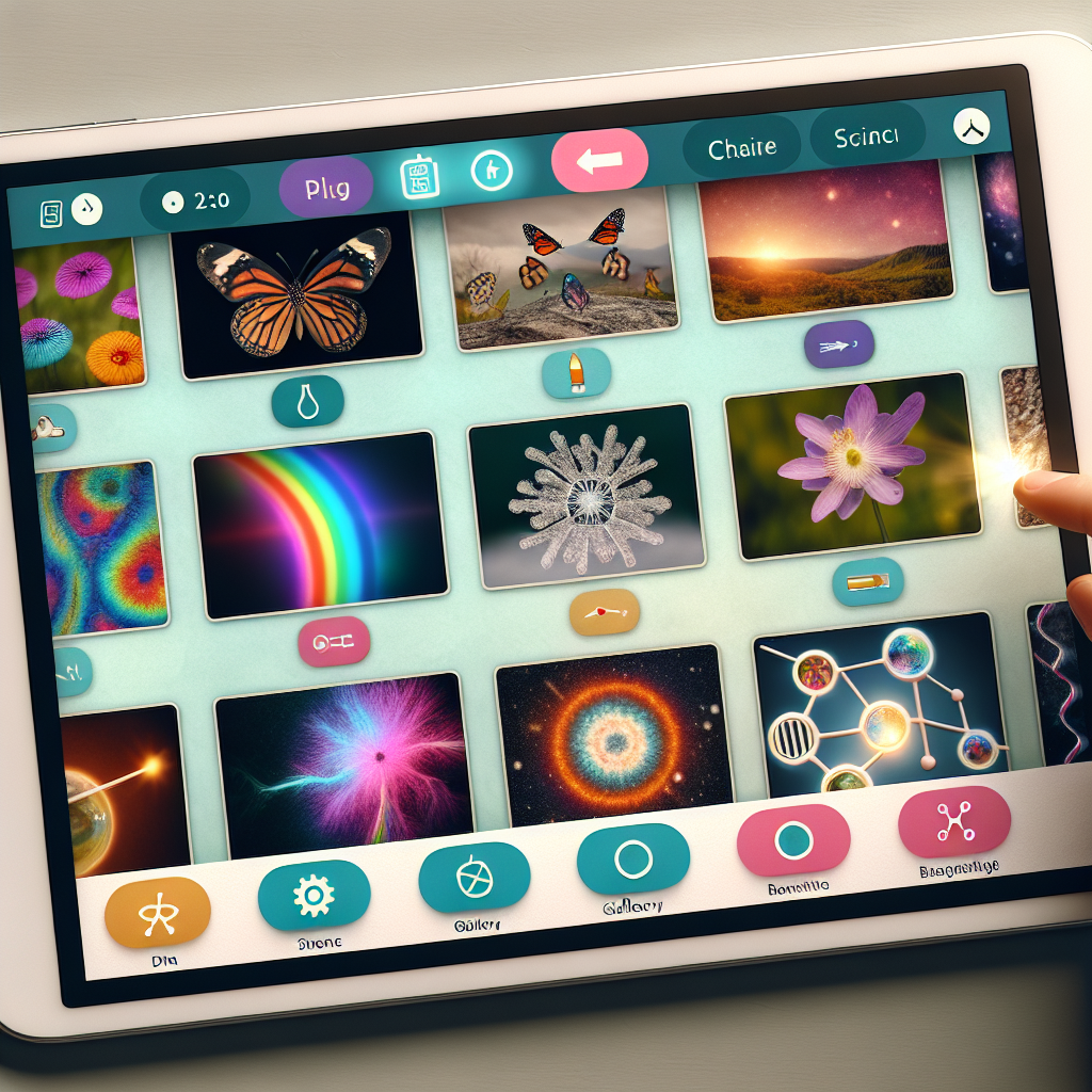 "A photography app for children that captures the wonders of science and nature through captivating images."