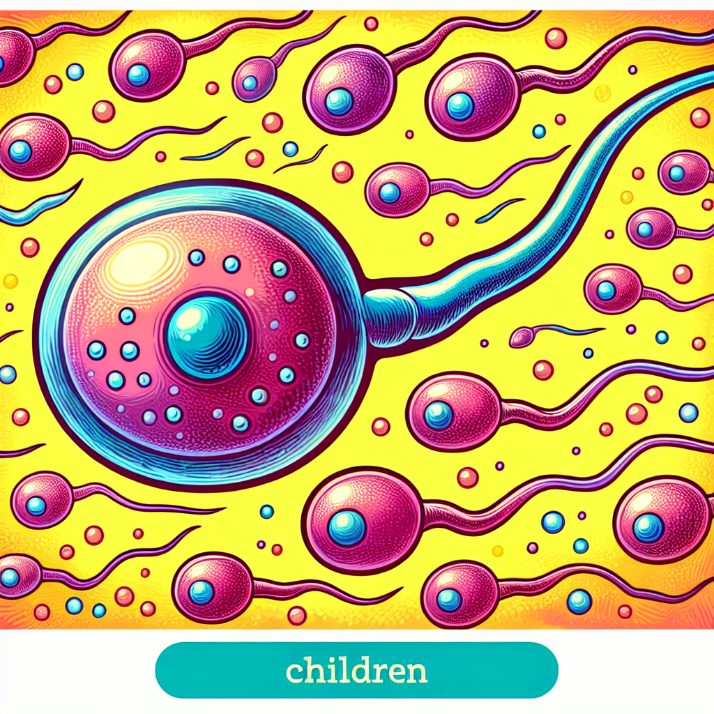 "A captivating photography for children showcasing the fascinating world of sperm cells and their vital role in reproduction!"