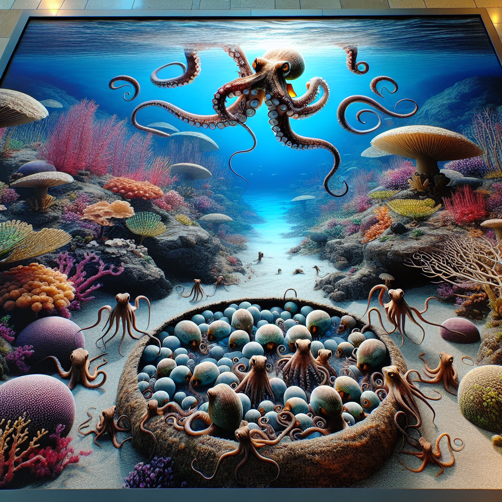 "A photography for children of the newly discovered octopus nursery in the depths of the Pacific Ocean."