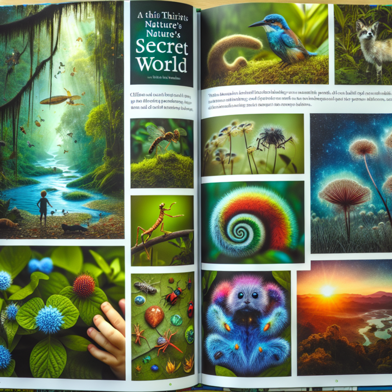 "A captivating photography book for children exploring the wonders of nature and the secrets hidden within."