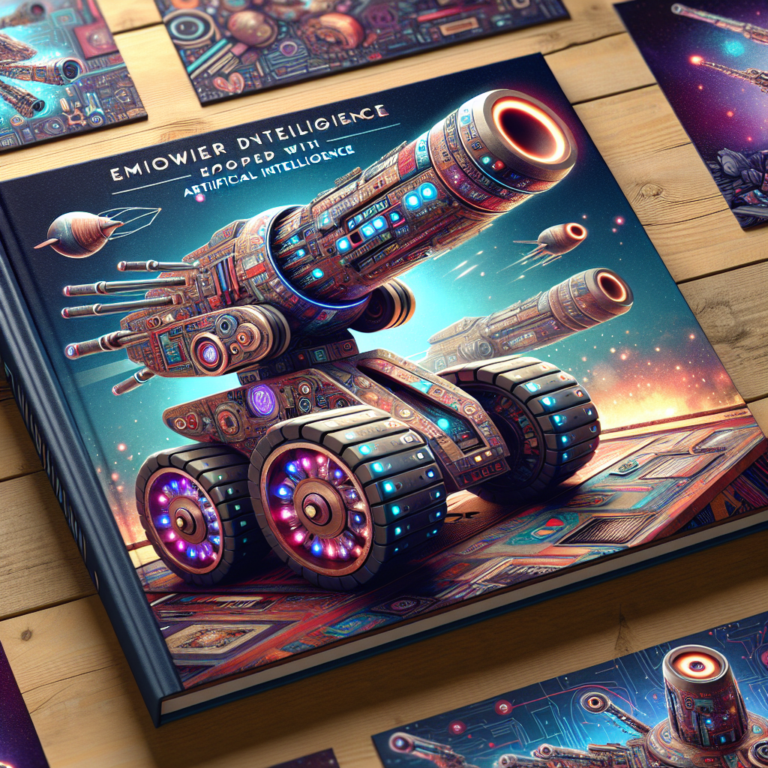 "A captivating photography book for children of all ages, exploring the fascinating world of super intelligent cannons enhanced with artificial intelligence."