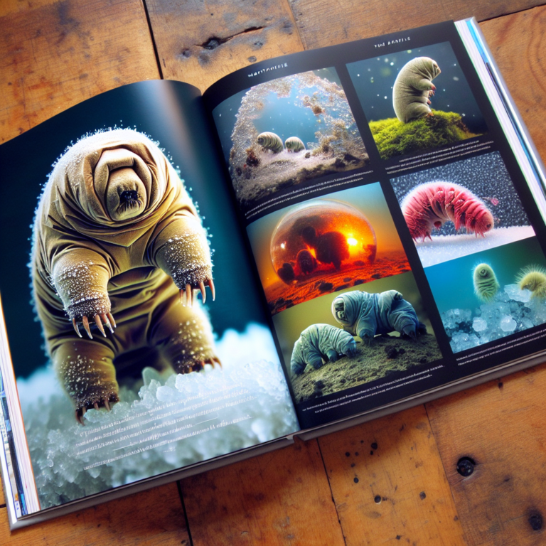 Capture the incredible resilience of tardigrades - tiny creatures that can withstand extreme conditions - in a captivating photography book for children.