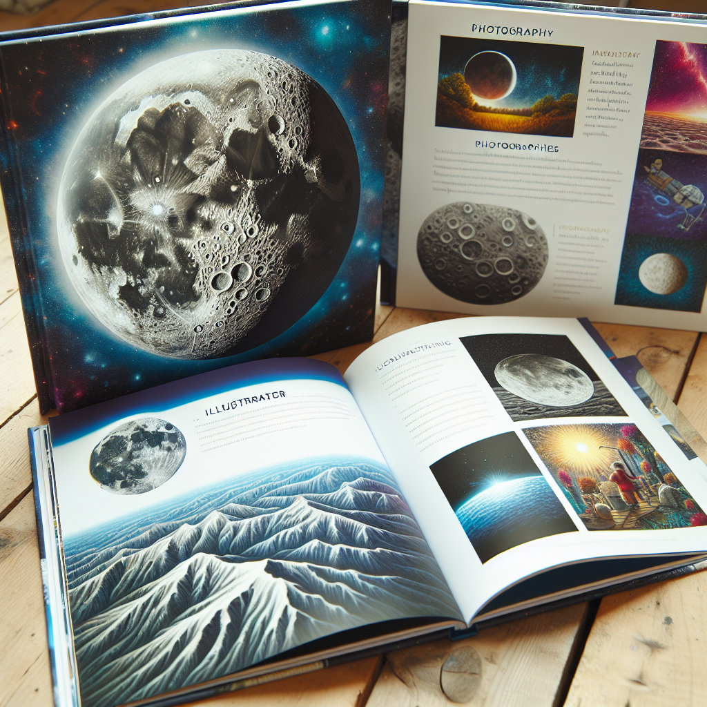 "A captivating photography book for children showcasing the fascinating lunar landscape and the scientific discoveries surrounding the Moon's shrinking size and seismic activity."