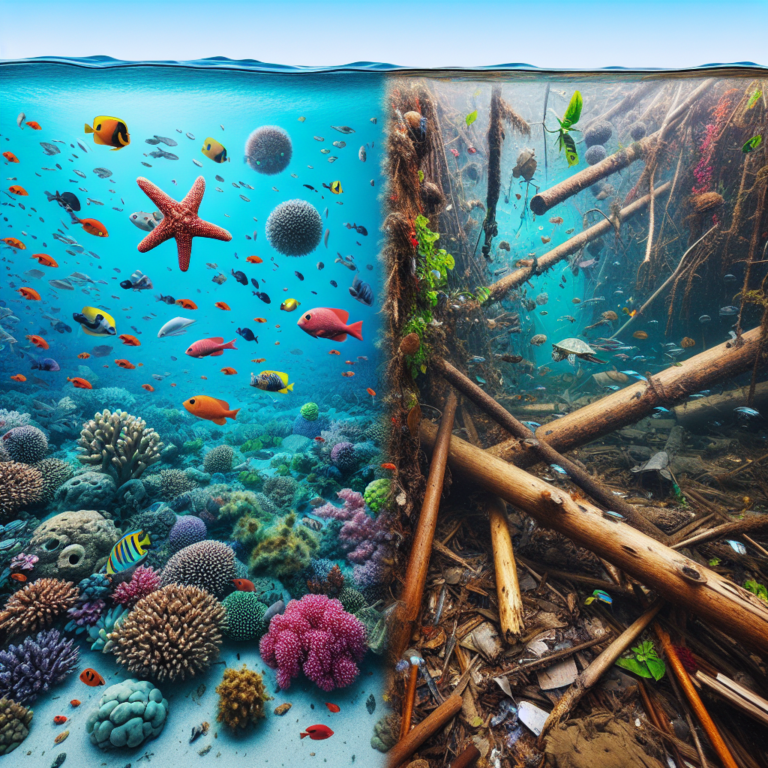 "A captivating photography for children of the impact of floodwaters on marine biodiversity."