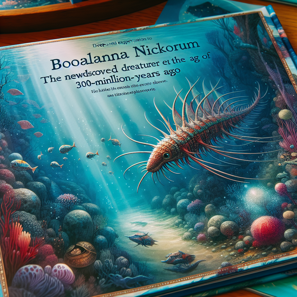 "Capture the mystique of the deep sea with a photography for children of the newly discovered 300-million-year-old marine creature, Booralana nickorum!"