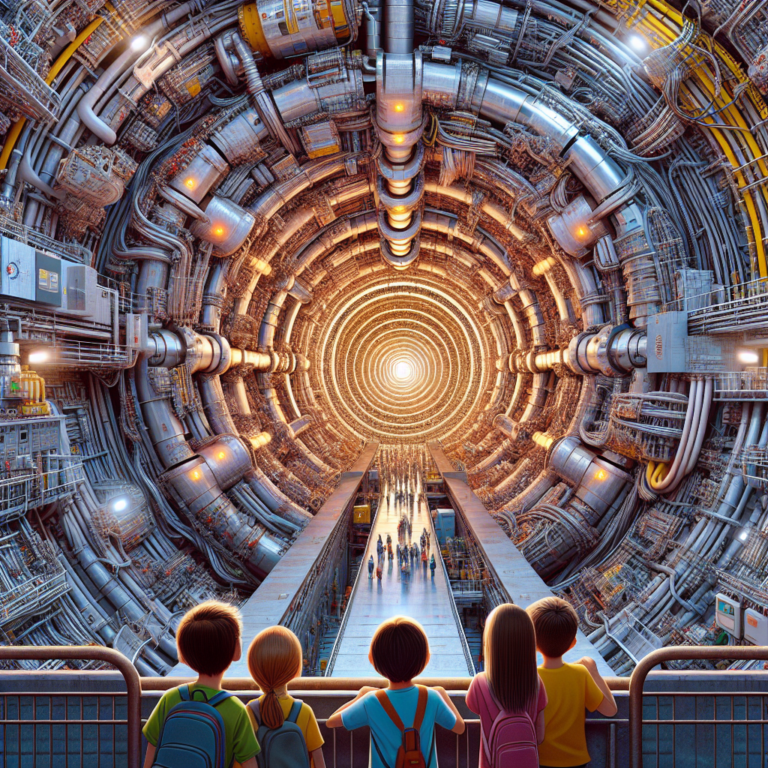 "A captivating photo exploration for children of the extraordinary world inside a giant particle accelerator."