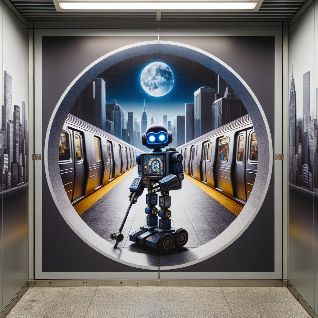 "A captivating photography for children of the retired robot K5, once patrolling the New York subway, now finding a peaceful spot in storage."