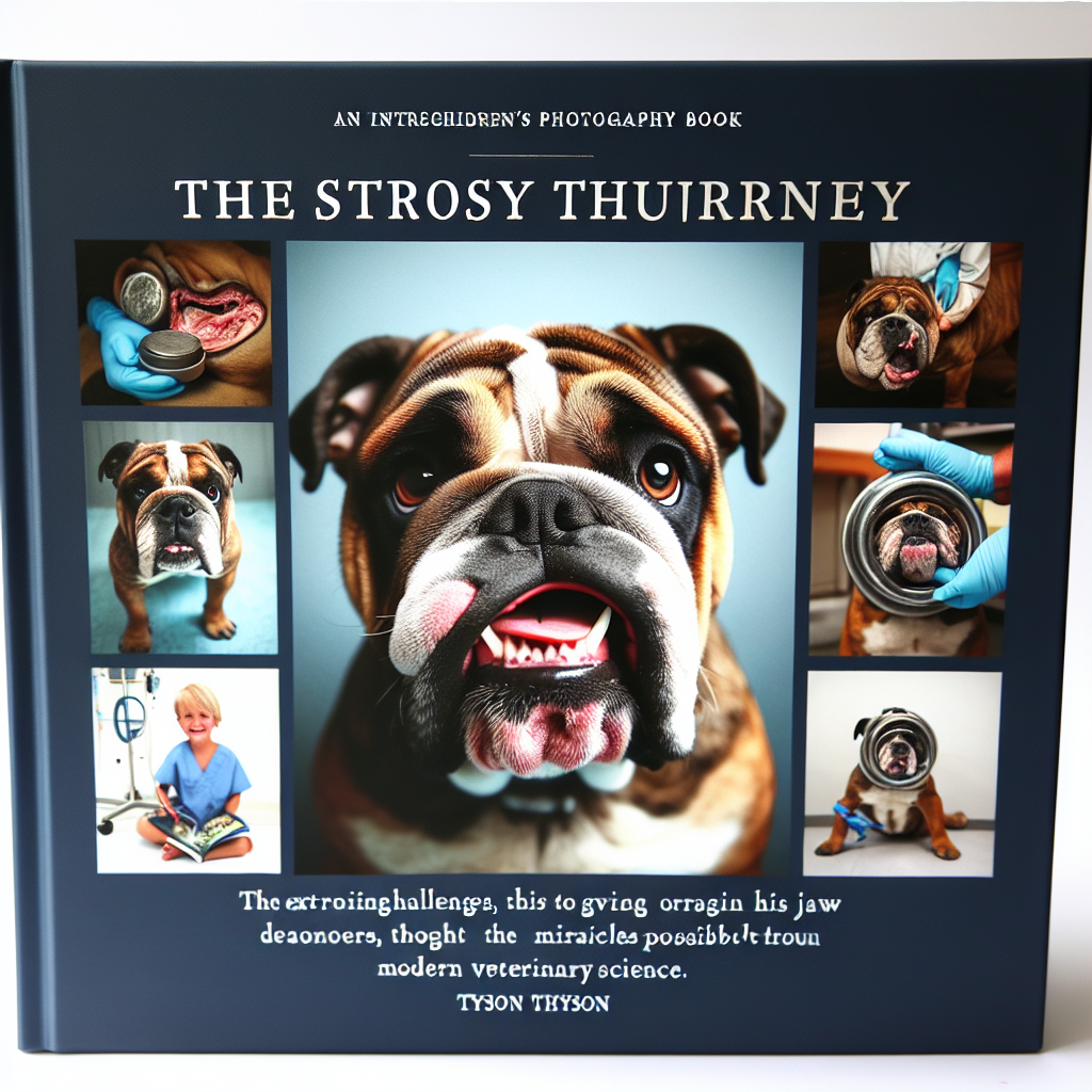 "A captivating photography book for children featuring the incredible journey of Tyson, the resilient bulldog who defied the odds and regained his jaw through the power of science!"