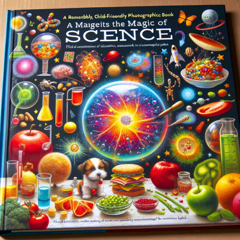 "A captivating photography book for children exploring the wonders of science and the importance of healthy eating through the Nutri-Score label."