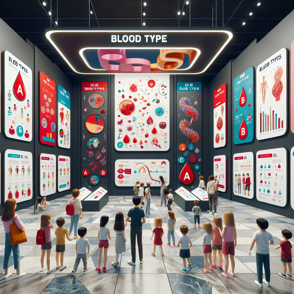 "A captivating photography exhibition for children showcasing the fascinating world of blood types and their impact on health."