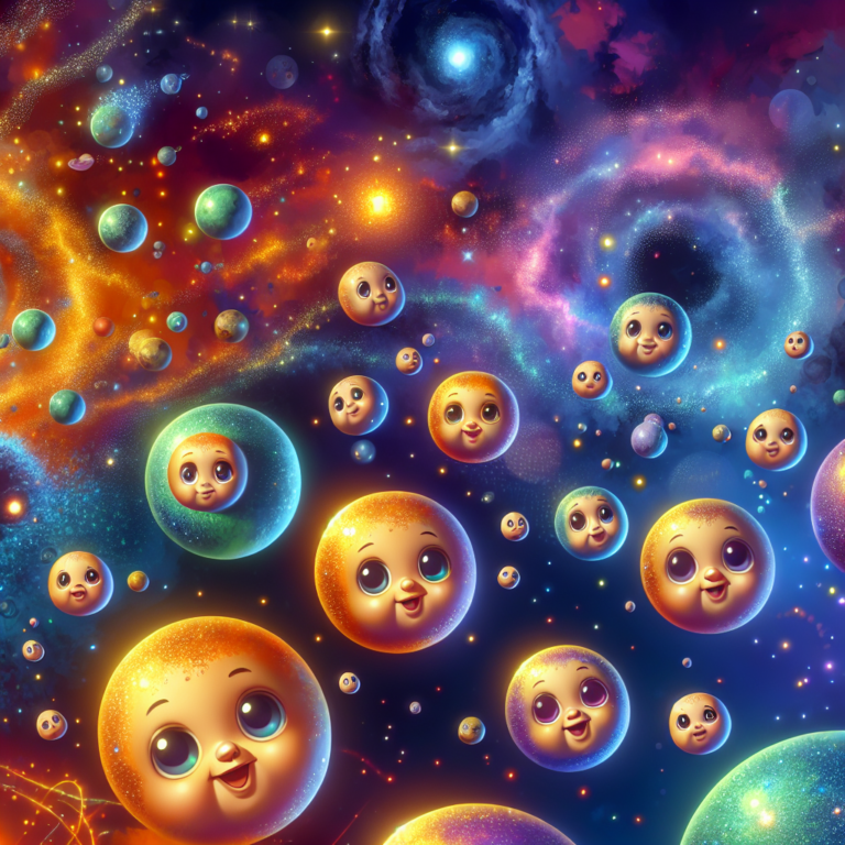 "A captivating photography for children of the expanding Universe and its fascinating baby universes."