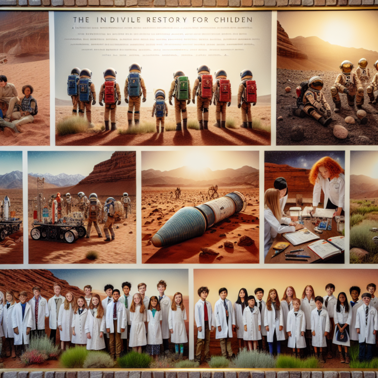 "A captivating photo series for children showcasing students embarking on a Mars simulation mission in the Utah desert!"