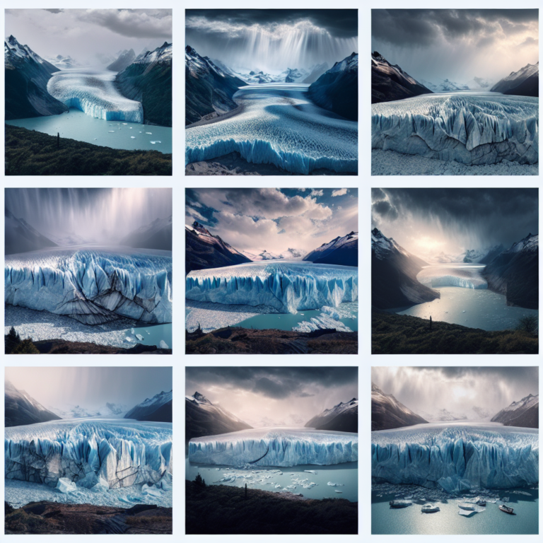 A photo album for children capturing the breathtaking collapse of an Argentine glacier!