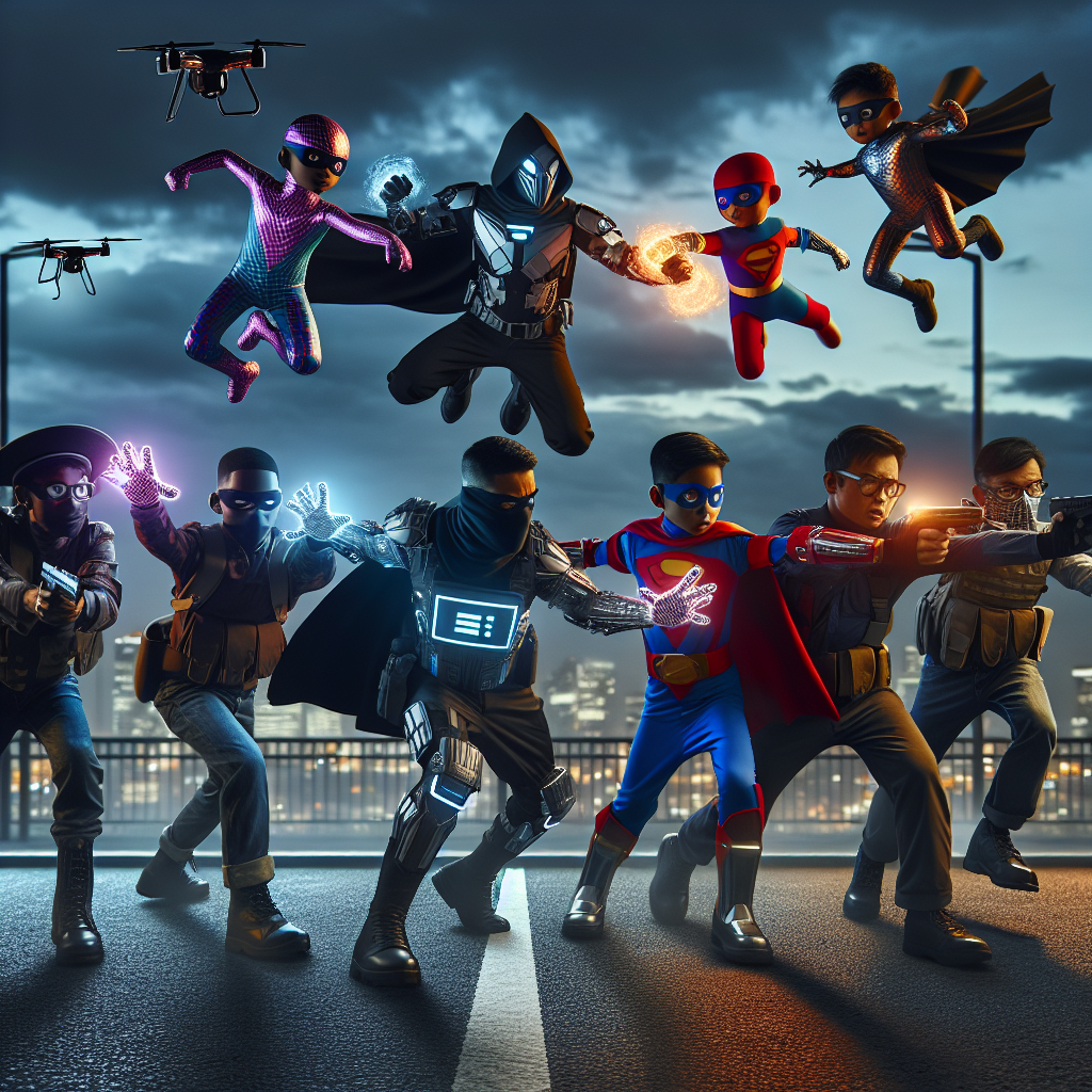 A photography for children of the epic battle between brave superheroes and nefarious cybercriminals.