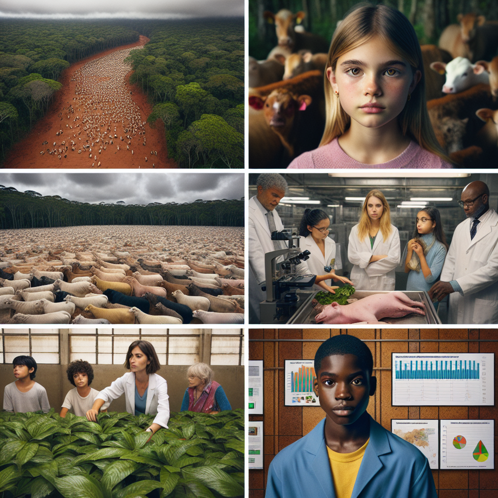 "A captivating photo series for children showcasing the impact of meat consumption on the planet."