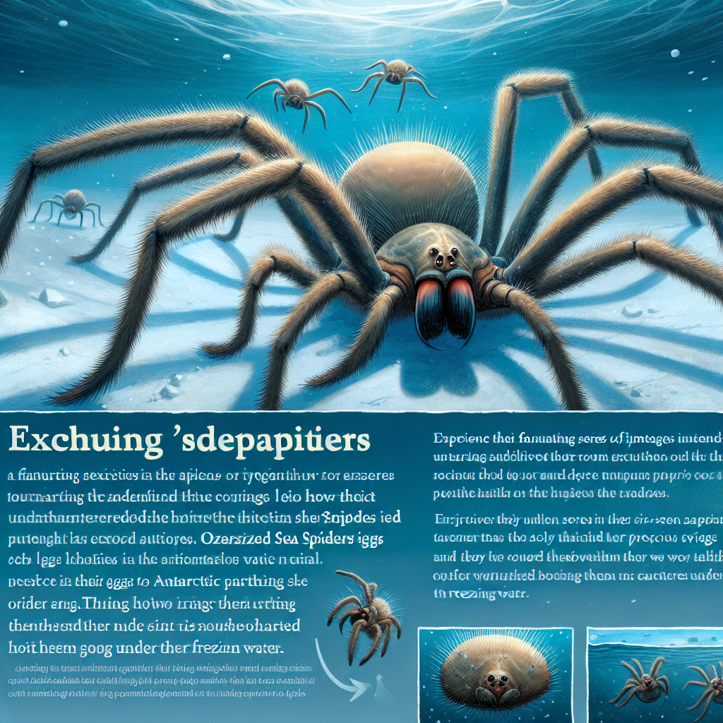« A captivating photo series for children showcasing the mysterious giant sea spiders of Antarctica and their remarkable parenting behavior! »