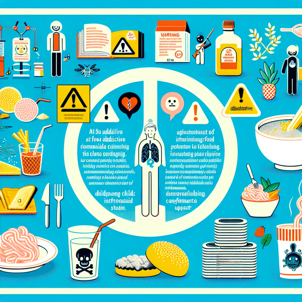 A photography for children of the harmful effects of food additive E551 on gluten intolerance.