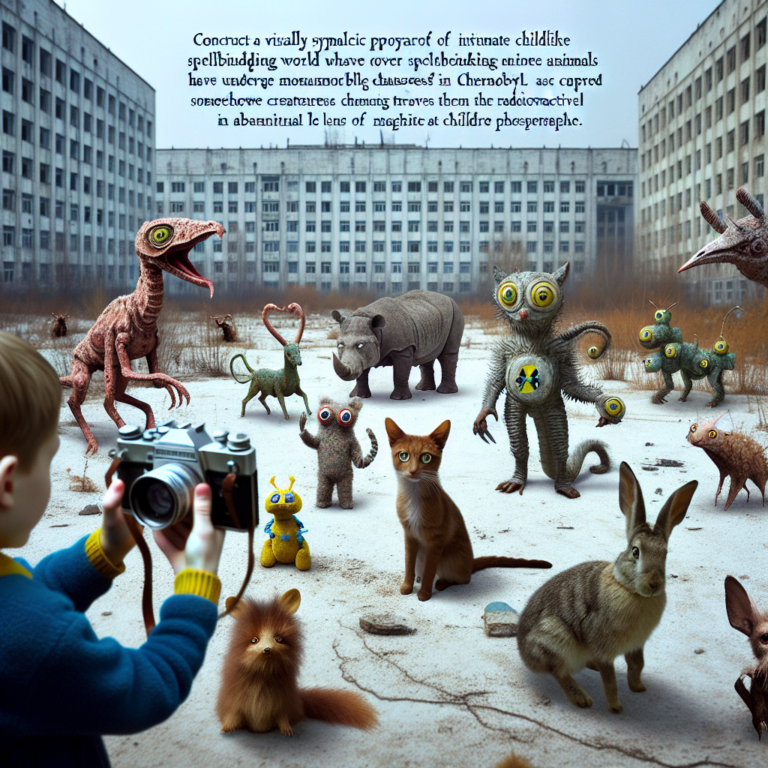 "Capture the intriguing world of mutant animals in Chernobyl through children's photography."