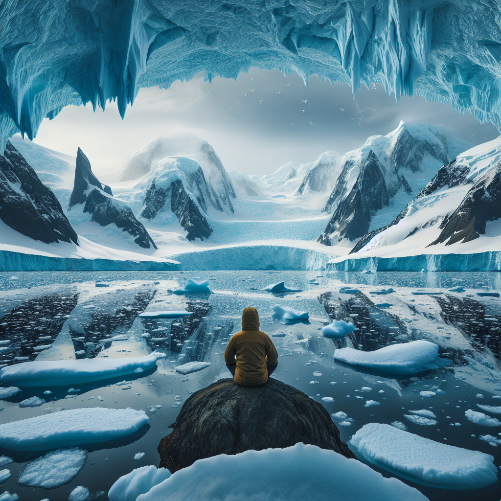 "Capture breathtaking images of melting ice in Antarctica, sparking curiosity and awareness in children about the impact of climate change on our planet!"