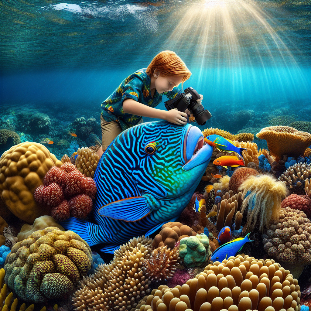 A children's photography capturing the fascinating world of the cleaner wrasse in Australia!