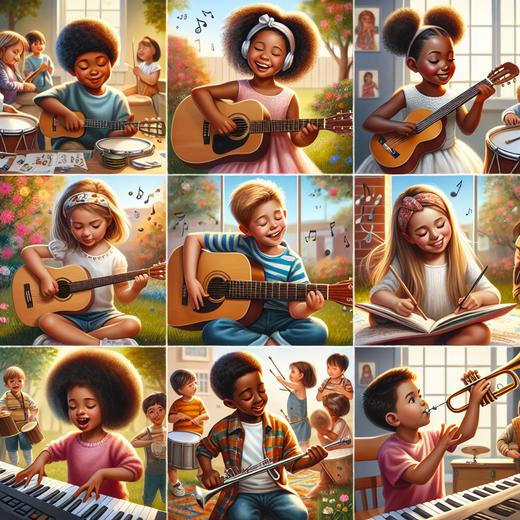 "A playful and educational photo series capturing the magic of children making music."