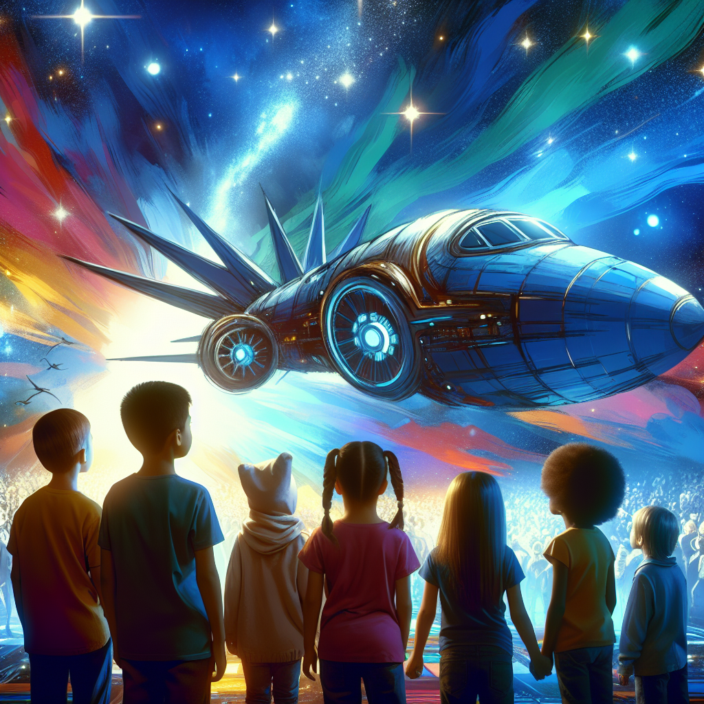 "Capture a mesmerizing image for children of China's ambitious journey to the stars in 2024!"