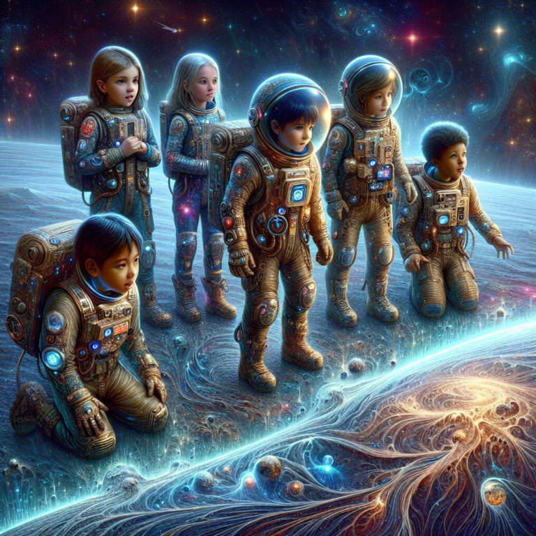 A photography for children of the fascinating realm of interstellar water discovery!