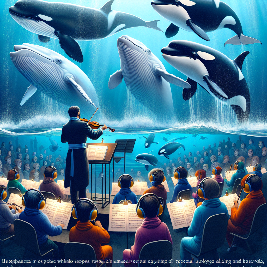 A photography for children of the mesmerizing underwater concert of whales!