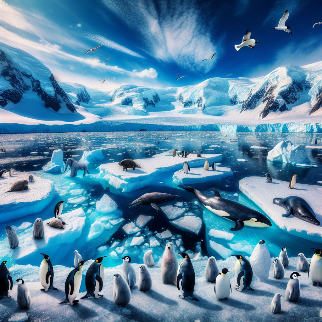 "A captivating photography for children of the magnificent Antarctic landscape and its endangered wildlife struggling against the rapid ice melting caused by climate change."