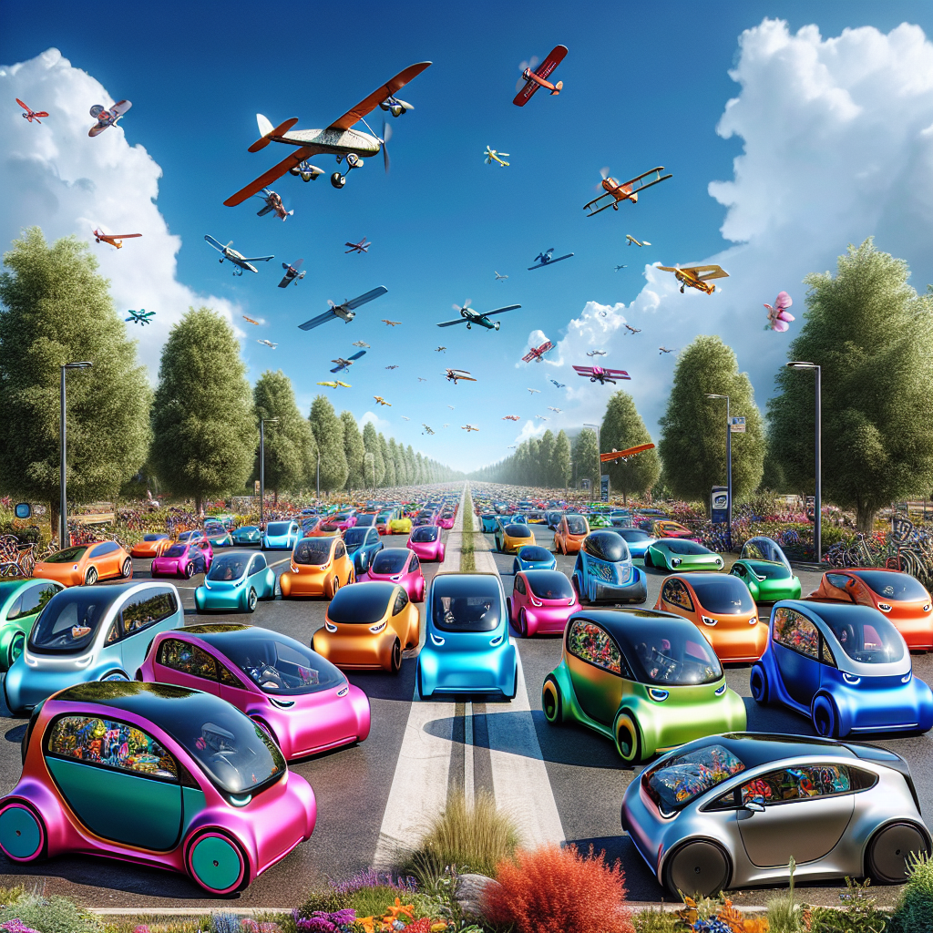 "A colorful and eco-friendly electric car adventure for children to explore through photography!"