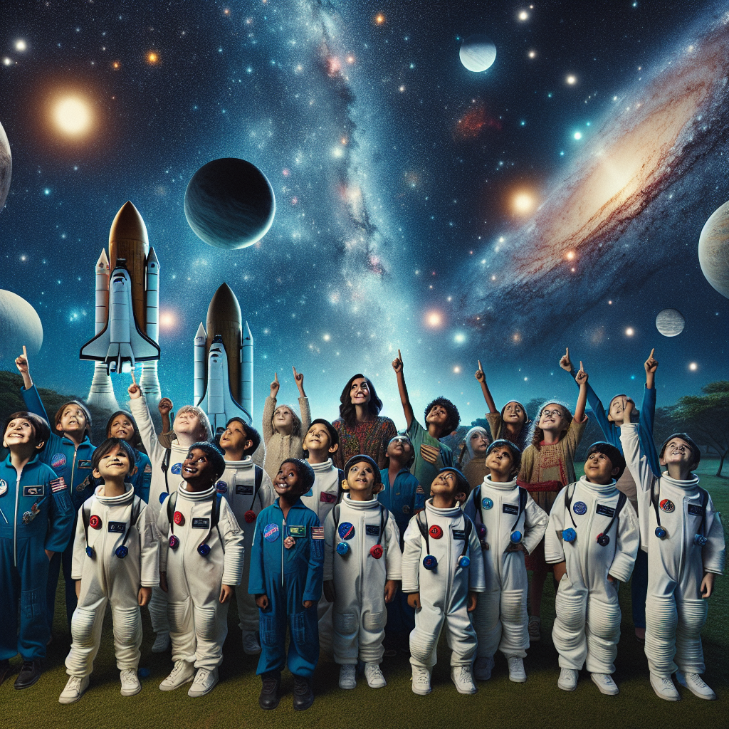"A photograph for children of India's new space adventurers, dreaming of exploring the universe and beyond!"