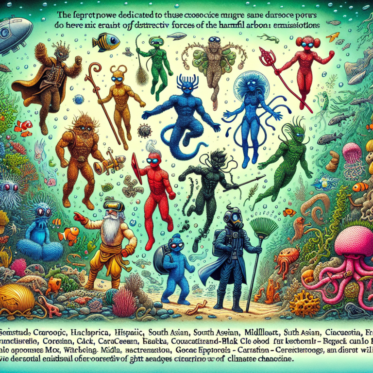 "A photo for children of microscopic ocean superheroes battling climate change with their secret carbon-cleaning powers!"