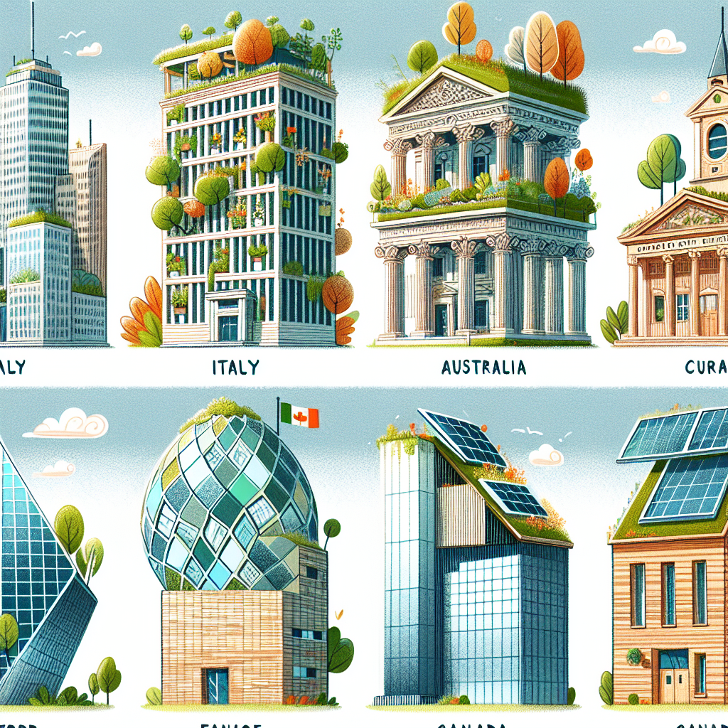 A photography for children of eco-friendly buildings around the world, including the Bosco Verticale in Italy with trees on its balconies, the One Central Park in Australia covered in seasonal plants, the crystal-like Musée des Confluences in France, the wooden École de l’Érable in Canada, and the solar-powered African Development Bank in Côte d'Ivoire.